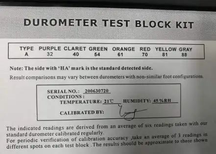Shore Hardness Test Block Rubber Hardness Test Block Type a for Shore Durometer Kit to Measure 7 Different Color Block