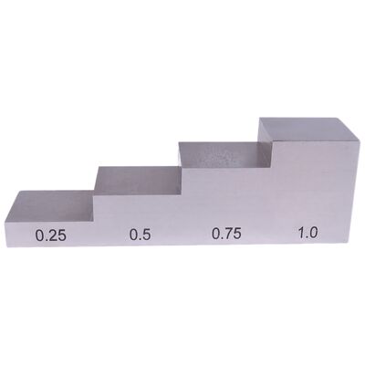 4 Step Ultrasonic Calibration Block with 0.25''-0.5''-0.75''-1.0'' Thickness and Various Materials