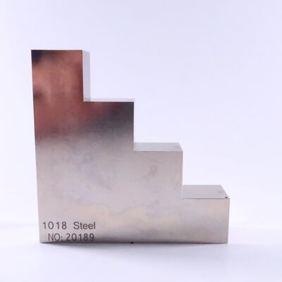 Nickel-plated 1018 Steel 4 Step Calibration Block with 1.0''-2.0''-3.0''-4.0'' Thickness and 0.75" (L) × 0.75" (W) Step Size for Ultrasonic Testing