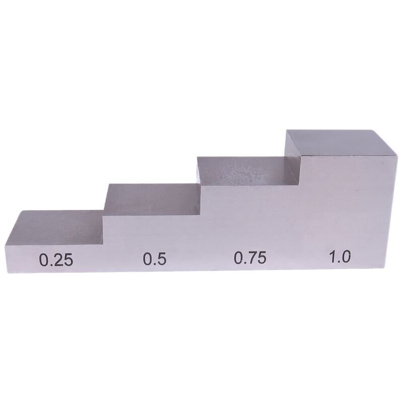 4 Step Ultrasonic Calibration Block with 0.25''-0.5''-0.75''-1.0'' Thickness and Various Materials